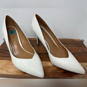 Jessica Simpson White Heels Size 8